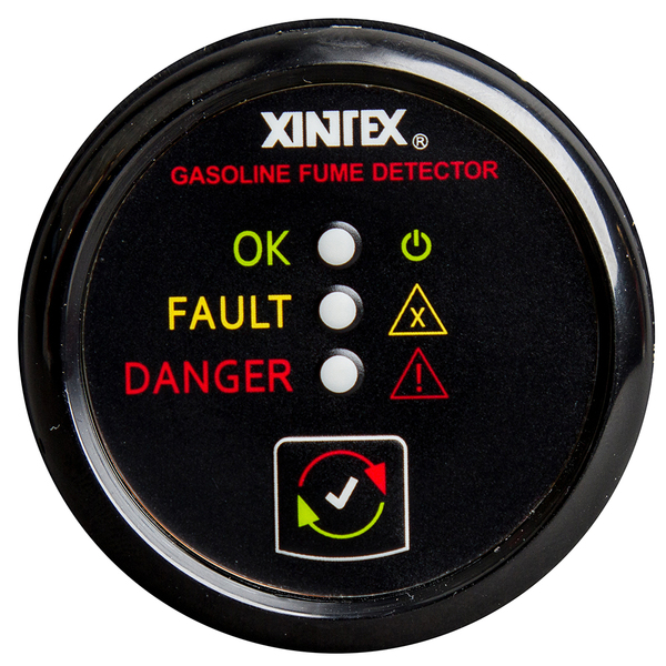 Fireboy-Xintex Gasoline Fume Detector & Alarm w/Plastic Sensor - Black Bezel D G-1B-R